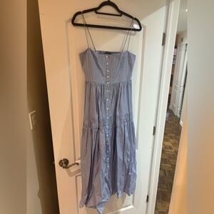 J. Crew Blue Striped Midi Dress - Size 6